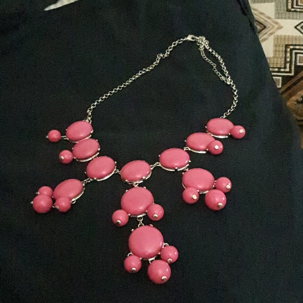 Pink large statement necklace